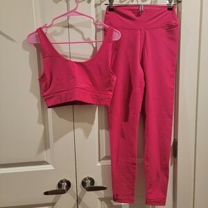 Final✅️ 2pcs Set Women's Pink Activewear Set